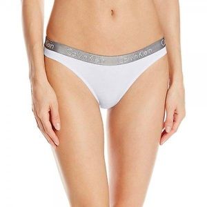 Calvin Klein White Cotton Thong